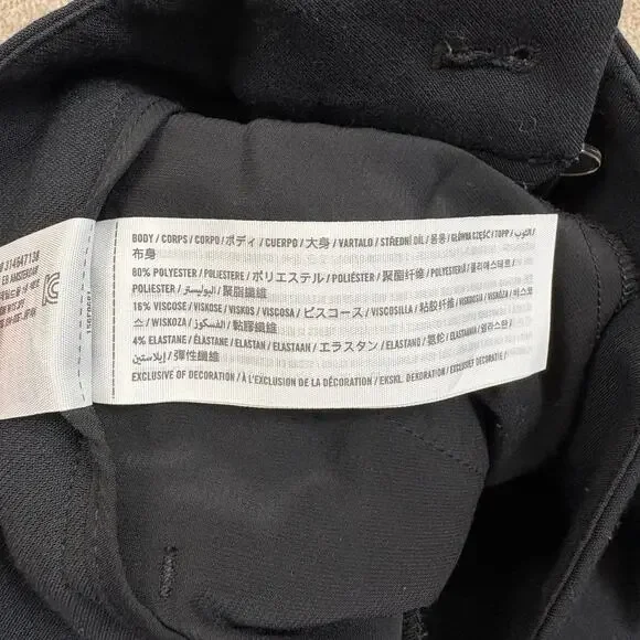 Abercrombie & Fitch Curve Love Sloane Tailored Wide Leg Pant Black Womens Size 8 - Picture 8 of 12